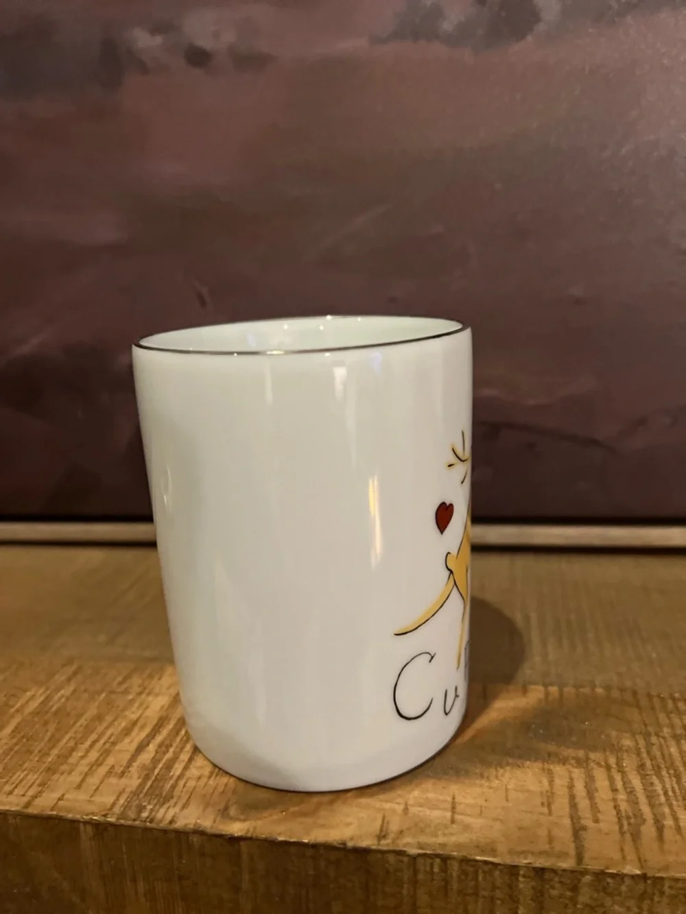 Pottery Barn REINDEER - CUPID 12oz Mug Cup Porcelain Japan Christmas VGUC